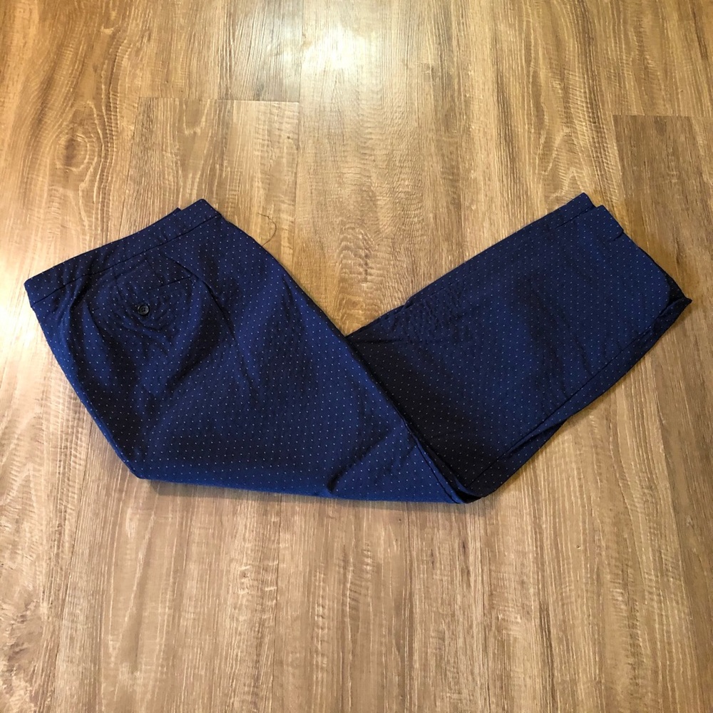 Lane Bryant Blue with small White Polka Dot Pants